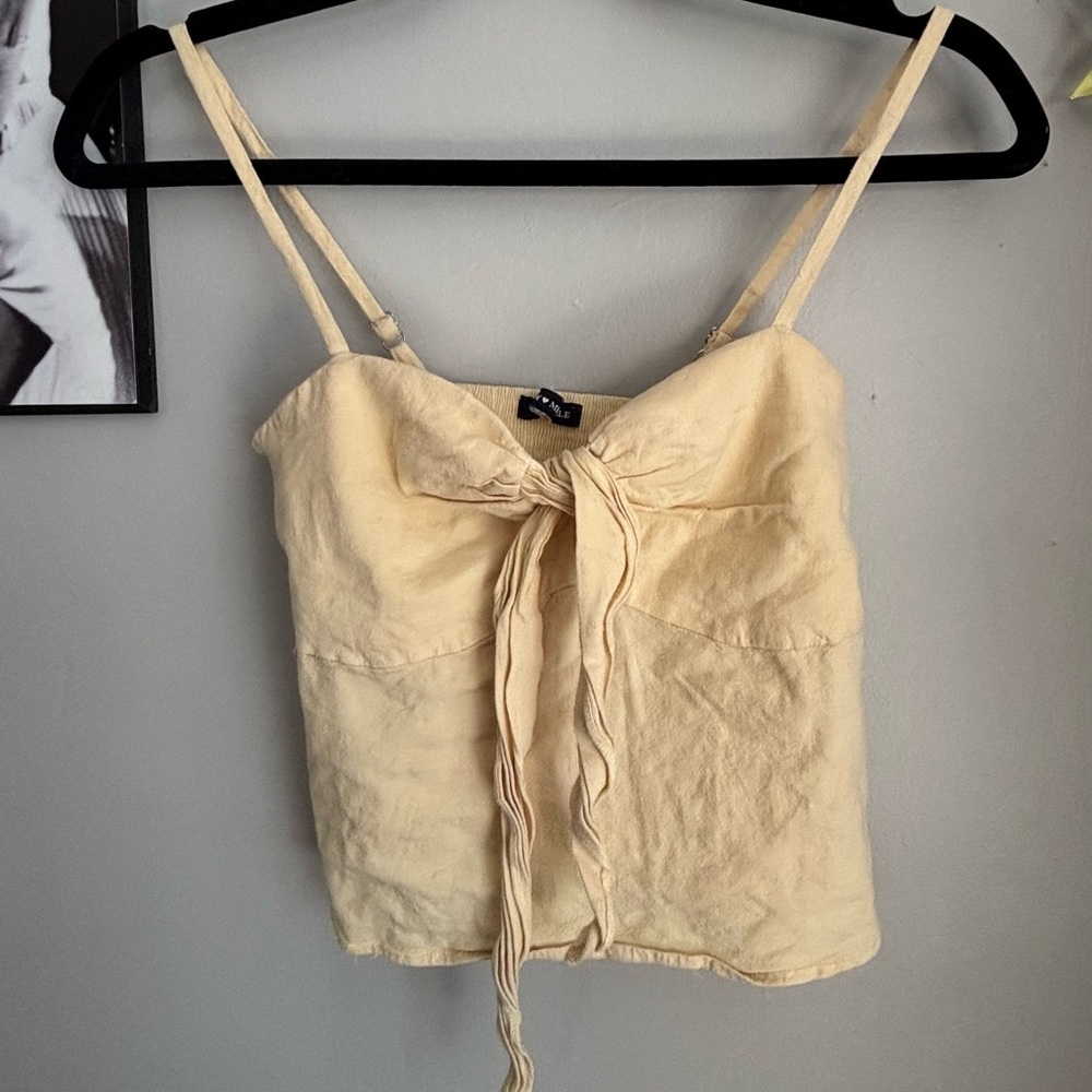 Brandy Melville yellow babydoll top